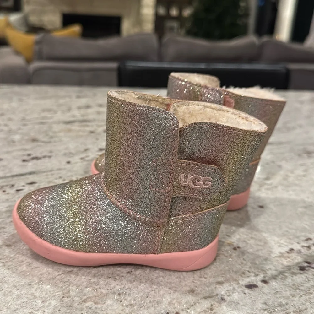 UGG Kids Glitter Pink Multi Booties